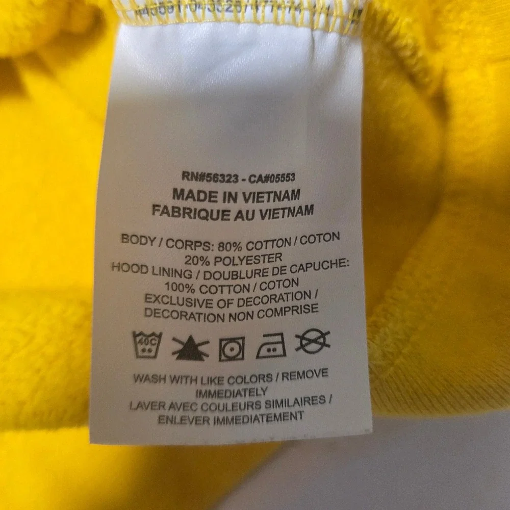 Nike Mens NBA Los Angeles Lakers Hoodie Yellow Pullover Graphic Fleece Large